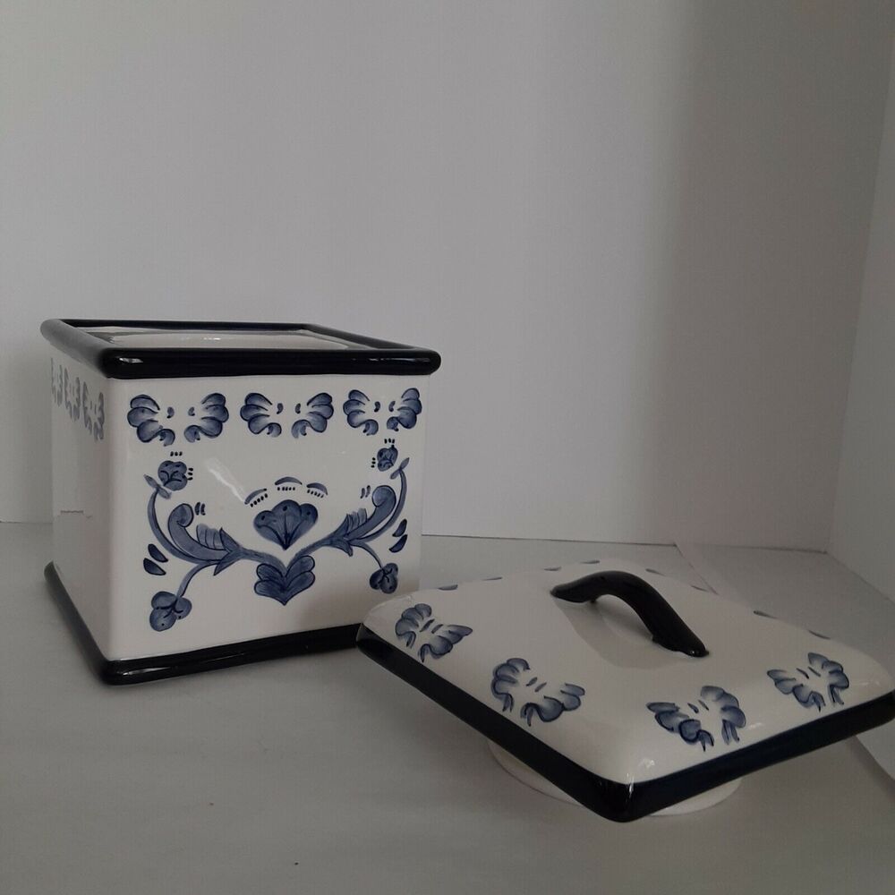 Lillian Vernon Sealed Biscuit Jar/ Canister Farmhouse, French Country,Cottage